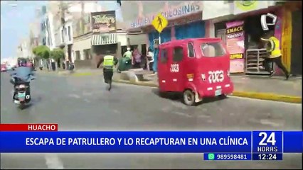 Huacho: delincuente aprovecha descuido de la Policía y escapa de patrullero