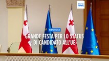 La Georgia festeggia lo status di candidato all'Unione europea, celebrazioni nelle strade a Tbilisi