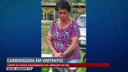 Carbonizada em Vertentes: corpo de idosa assassinada foi liberado do IML