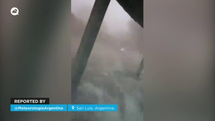 Impressive dust storm in San Luis, Argentina