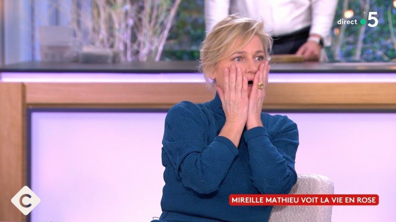 Prenez une bouffée d'air frais !", Anne-Elisabeth Lemoine accueille Mireille Mathieu et lui demande de mettre fin à sa performance vocale.