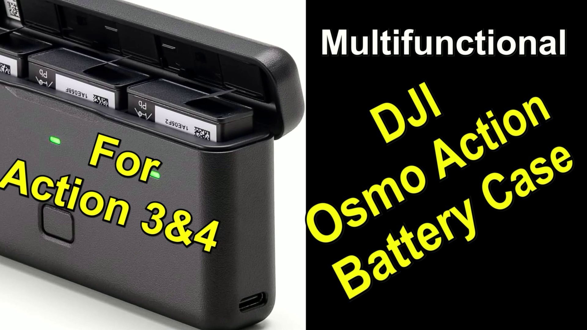 Dji's Osmo Action 3 And 4 Battery Power Case - Keep Your Osmo Action Going All Day!