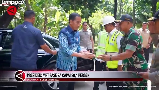 Presiden Joko Widodo Meninjau Pembangunan MRT Fase 2A Jalur Bundaran HI-Kota