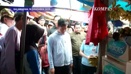Momen Cawapres Gibran Blusukan ke Pasar Pandansari Balikpapan