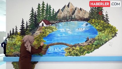 Hastane duvarları sanatla renklendi