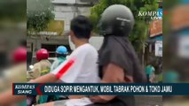 Detik-Detik Sebuah Mobil Tabrak Toko Jamu di Jember, Diduga Sopir Lelah dan Mengantuk