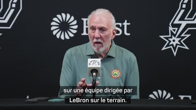 Spurs - Popovich : “Difficile de prendre 20 points sur une équipe dirigée par LeBron”