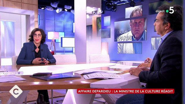 La ministre de la Culture Rima Abdul Malak s'exprime sur Gérard Depardieu dans C à vous sur France 5.