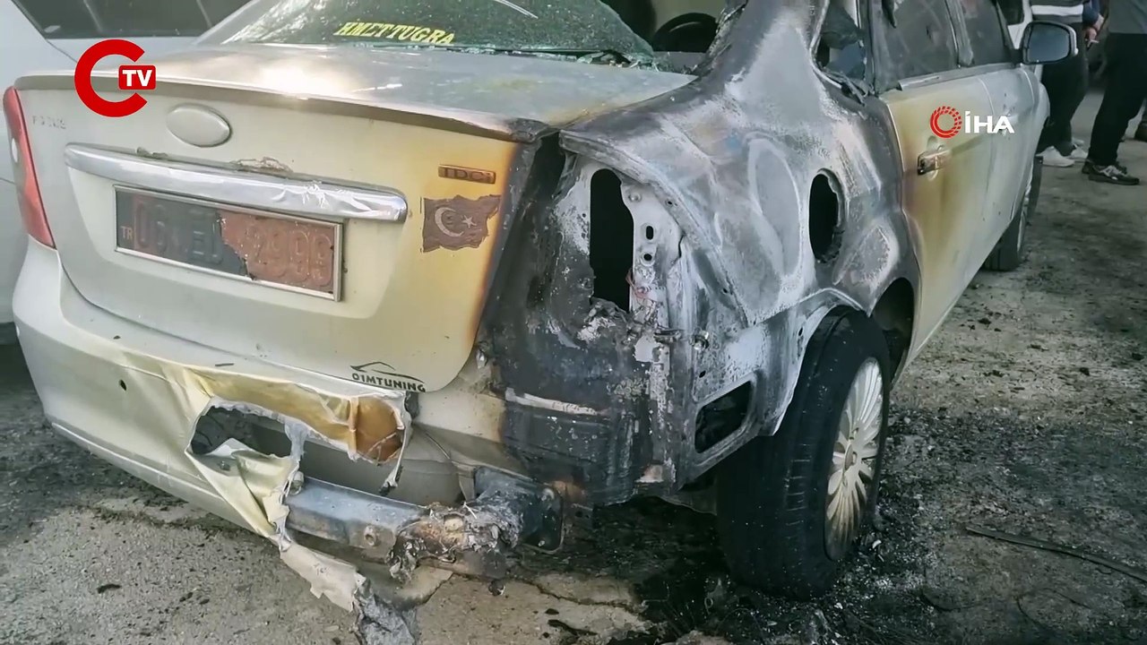 Tamirhanedeki otomobil yakıldı: 'Benim nişanlıma nasıl çarpar' diyerek kundaklamış