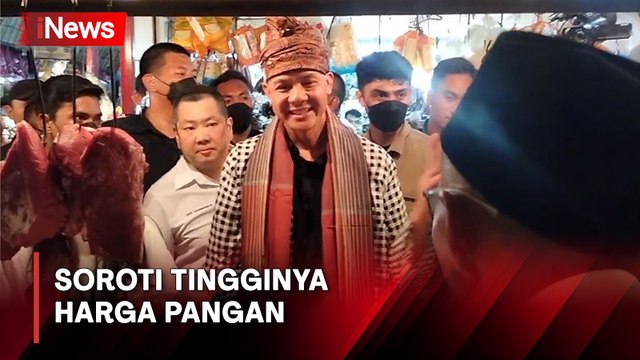 Momen Ganjar Ditemani Hary Tanoesoedibjo Blusukan ke Pasar Kranggan Bekasi