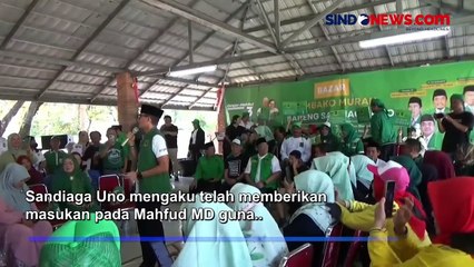 Sandiaga Uno Berikan Masukan dan Bagi Pengalaman ke Mahfud MD untuk Persiapan Debat Kedua