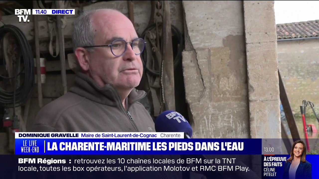Crues: le maire de Saint-Laurent-de-Cognac en C...