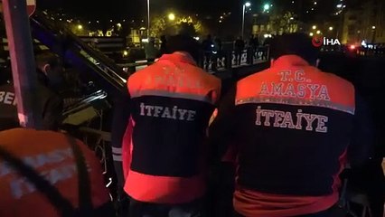 Amasya’da otomobil köprüden Yeşilırmak Nehri’ne uçtu: 1 ölü