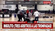 Insólito: ¡Árbitros a las piñas en pleno partido infantil!