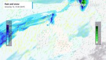 UK mid-December rain and snow map 2023