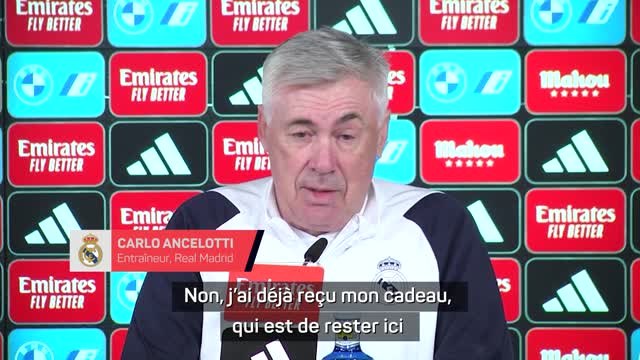 Real Madrid - Ancelotti : Mon cadeau, c'est d'être l'entraîneur du Real Madrid