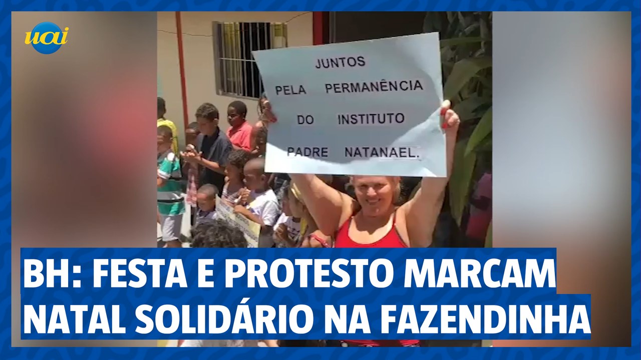 Protesto e festa em Natal Solidário na Vila Fazendinha, em BH