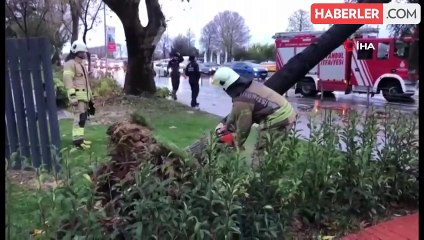 İstanbul'da Yağış ve Fırtına Hayatı Olumsuz Etkiledi