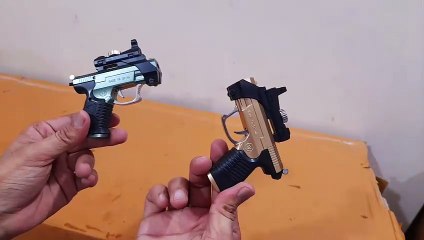 Unboxing and Review of Shock Gun With Laser Light And Torch Gag toy for prank