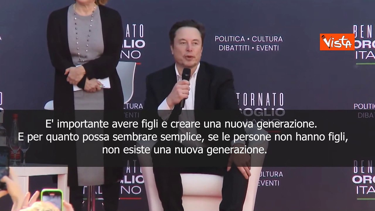 Musk ad Atreju: E' importante avere figli