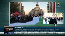 España: Manifestantes visten de negro para honrar a las víctimas de Franja de Gaza