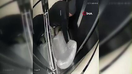 O anlar saniye saniye kaydedildi! Asansör zemin kata böyle çakıldı