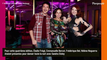 Sandra Sisley roule un patin à son mari Tomer Sisley, Elodie Frégé sensuelle en robe graphique très échancrée