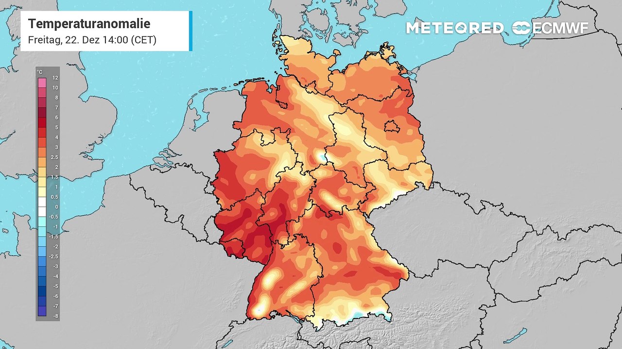 Die warmen luftmassen bestimmen unser wetter über die weihnachtstage!