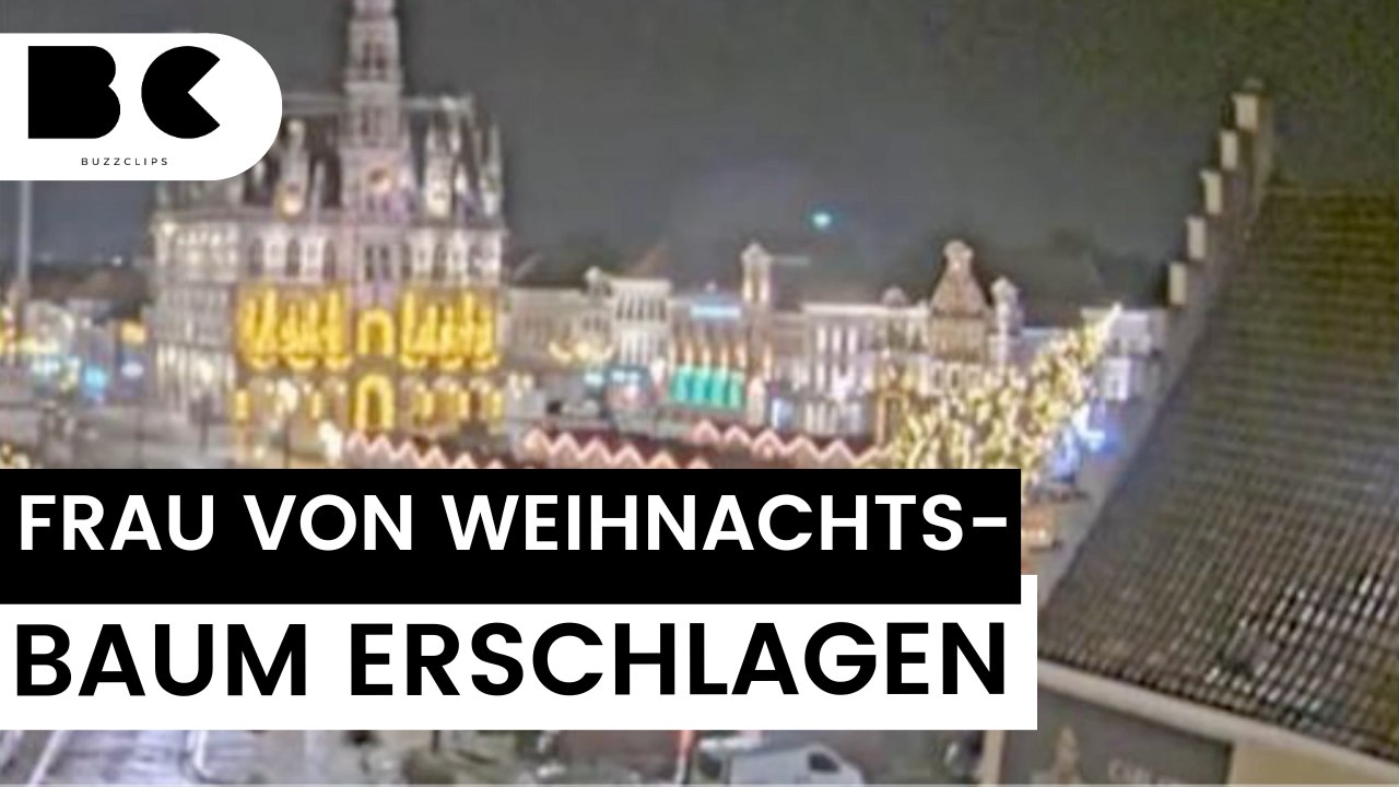 Schreckliche Sturmfolgen: Weihnachtsbaum stürzt auf drei Personen!
