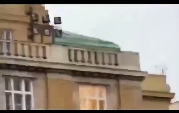 WATCH: New footage shows the Prague shooter firing from the roof of the university