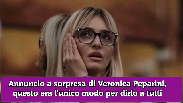 Annuncio a sorpresa di Veronica Peparini, questo era l'unico modo per dirlo a tutti