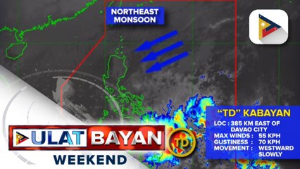 Descargar video: Bagyong #KabayanPH, napanatili ang lakas habang kumikilos pa-kanluran sa silangan ng Mindanao