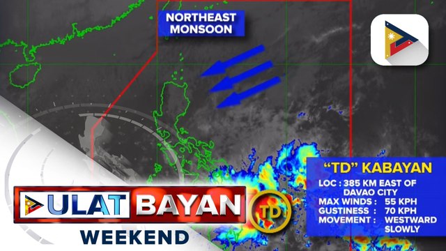 Bagyong #KabayanPH, napanatili ang lakas habang kumikilos pa-kanluran sa silangan ng Mindanao