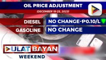 Hanggang P0.10/liter rollback sa presyo ng diesel, posibleng ipatupad ngayong papasok na linggo