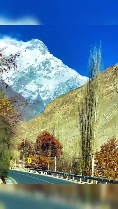 Gilgit Skardu Mountain Snowfall View
