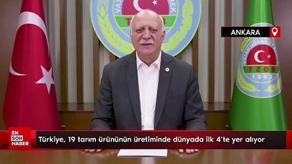 Türkiye, 19 tarım ürününün üretiminde dünyada ilk 4'te yer alıyor