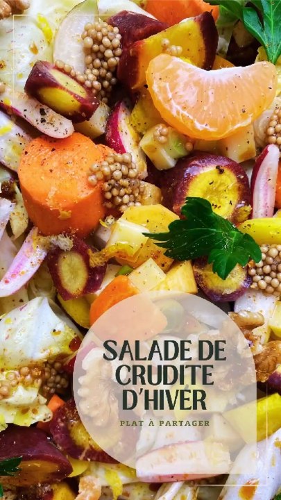 Salade de crudites d’hiver (parfait pour fuir le gras)