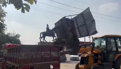 बांसवाड़ा : शहर में कार्रवाई, हटवाए अतिक्रमण