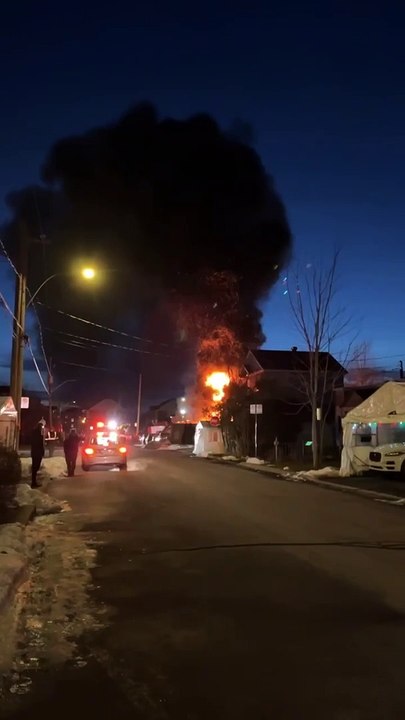 Incendie à Saint-Hubert (Gracieuseté - Annie Demers)
