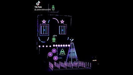 Man decorates house with magical musical LED light display