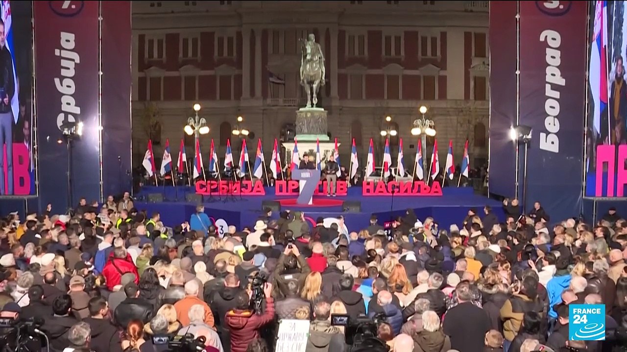 'In Belgrade, Serbian President Aleksandar Vucic votes in two elections- municipal and legislative'