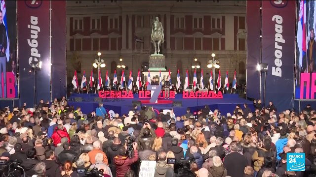 'In Belgrade, Serbian President Aleksandar Vucic votes in two elections- municipal and legislative'