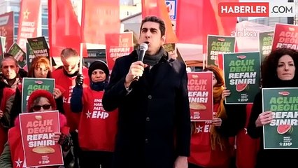 EHP, Eminönü İskelesi'nde Asgari Ücret İçin Basın Açıklaması Yaptı