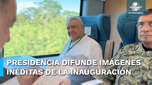 Difunde López Obrador imágenes inéditas de la inauguración del Tren Maya