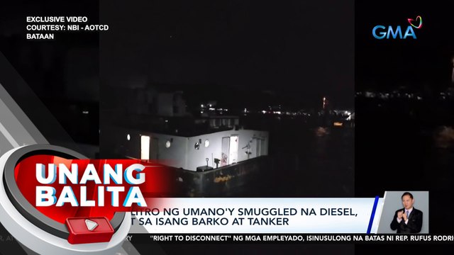 128,000 litro ng umano'y smuggled na diesel, nasabat sa isang barko at tanker | UB