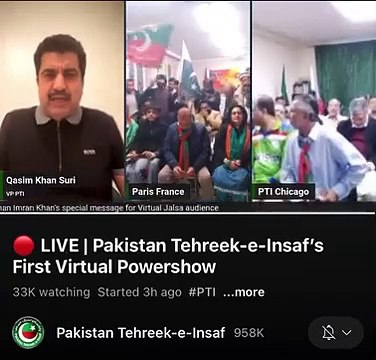 قاسم خان سوری کی سات ماہ بعد واپسی | Pakistan. Tehreek-e-Insaf Virtual Power Show... After seven months, the leader of Tehreek-e-Insaf Qasim Suri returned to the virtual meeting!