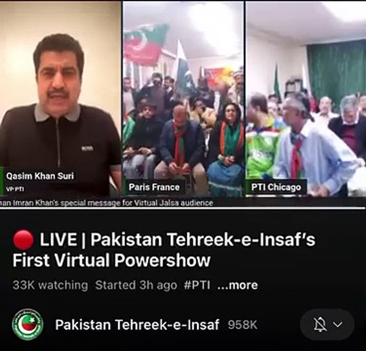 قاسم خان سوری کی سات ماہ بعد واپسی | Pakistan. Tehreek-e-Insaf Virtual Power Show... After seven months, the leader of Tehreek-e-Insaf Qasim Suri returned to the virtual meeting!