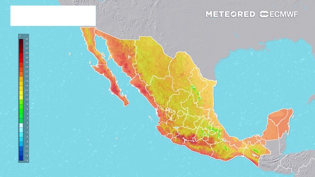 Temperaturas en grados Celsius, dominando ambiente frío en horas nocturnas