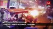 Se registra el incendio de un carrito de tacos ambulante en Avenida Revolución, Tijuana