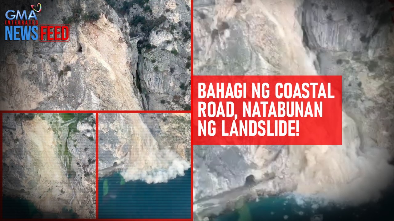Bahagi ng coastal road, natabunan ng landslide!...